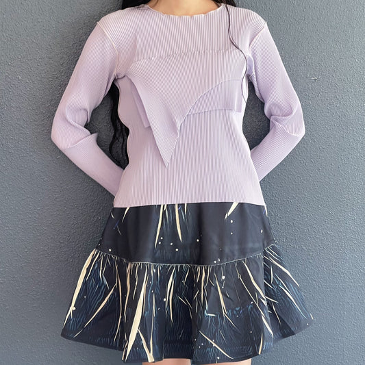 TODO WAVE LONG SLEEVE TOP / LAVENDER / ウェーブロングスリーブトップ