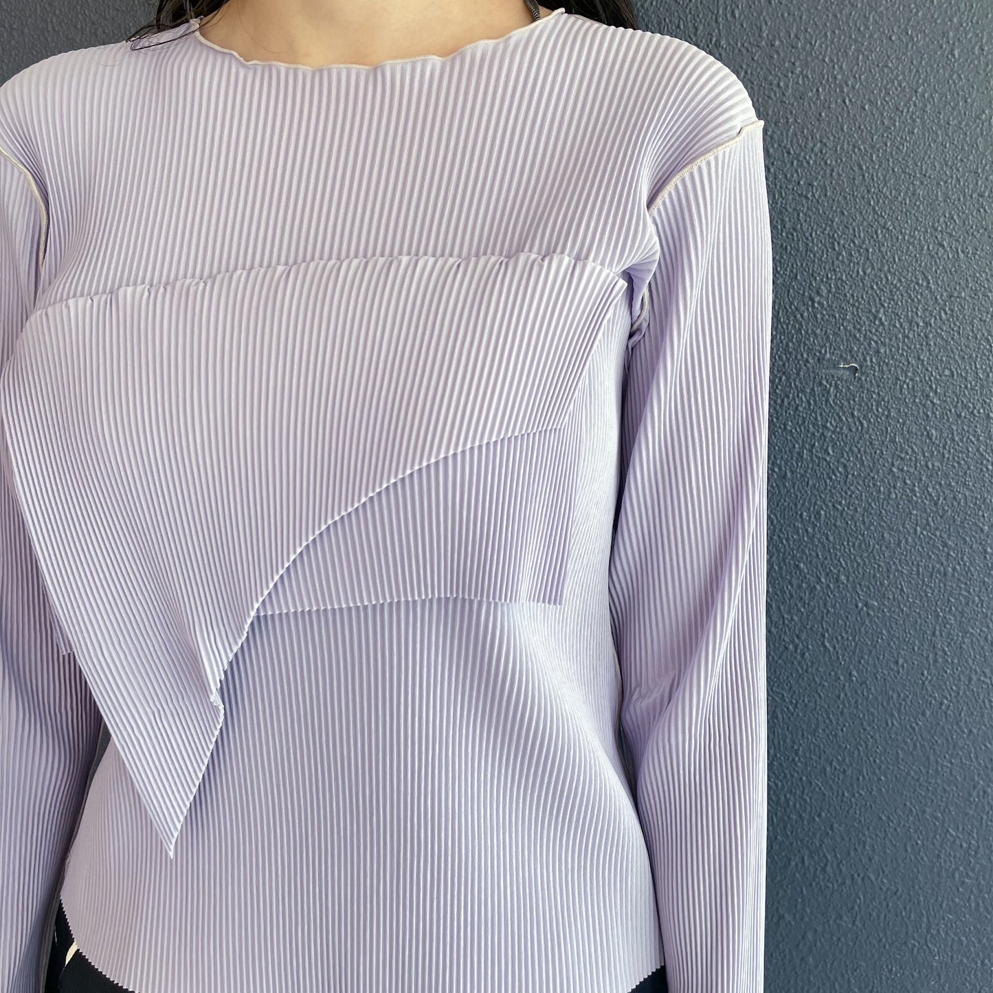 TODO WAVE LONG SLEEVE TOP / LAVENDER / ウェーブロングスリーブトップ