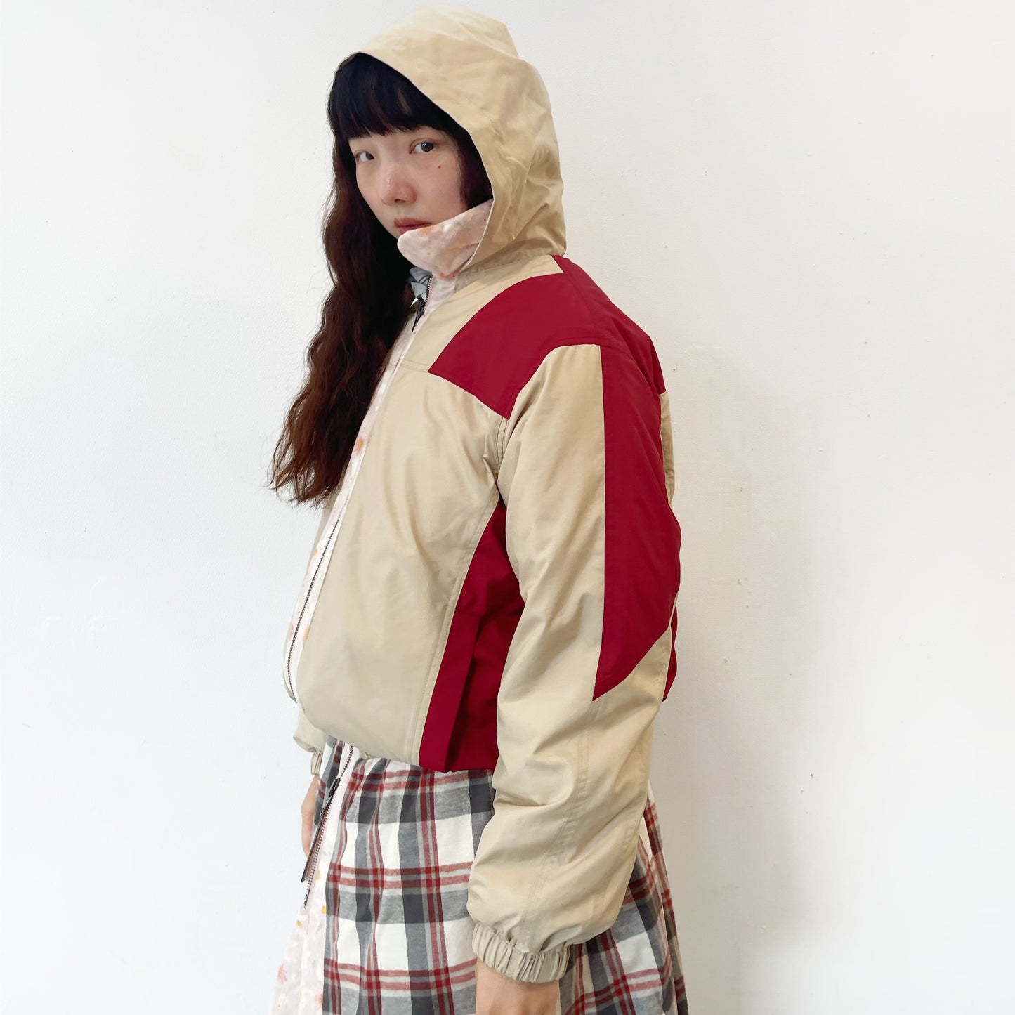 ALL IN ONE GIRL / PINK BEIGE / リバーシブルロングコート