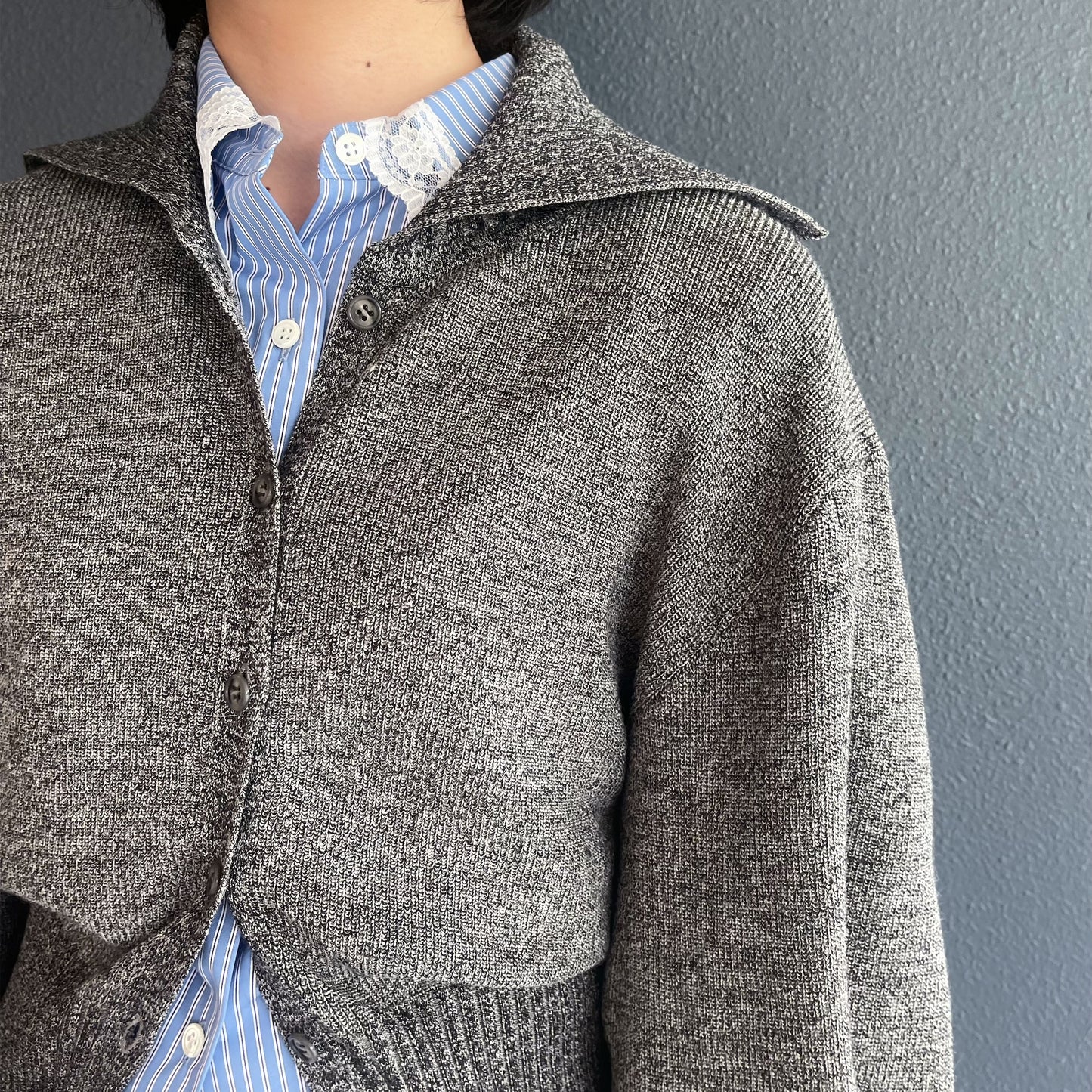 Charlotte Knit / Gray / シェイプニットトップ