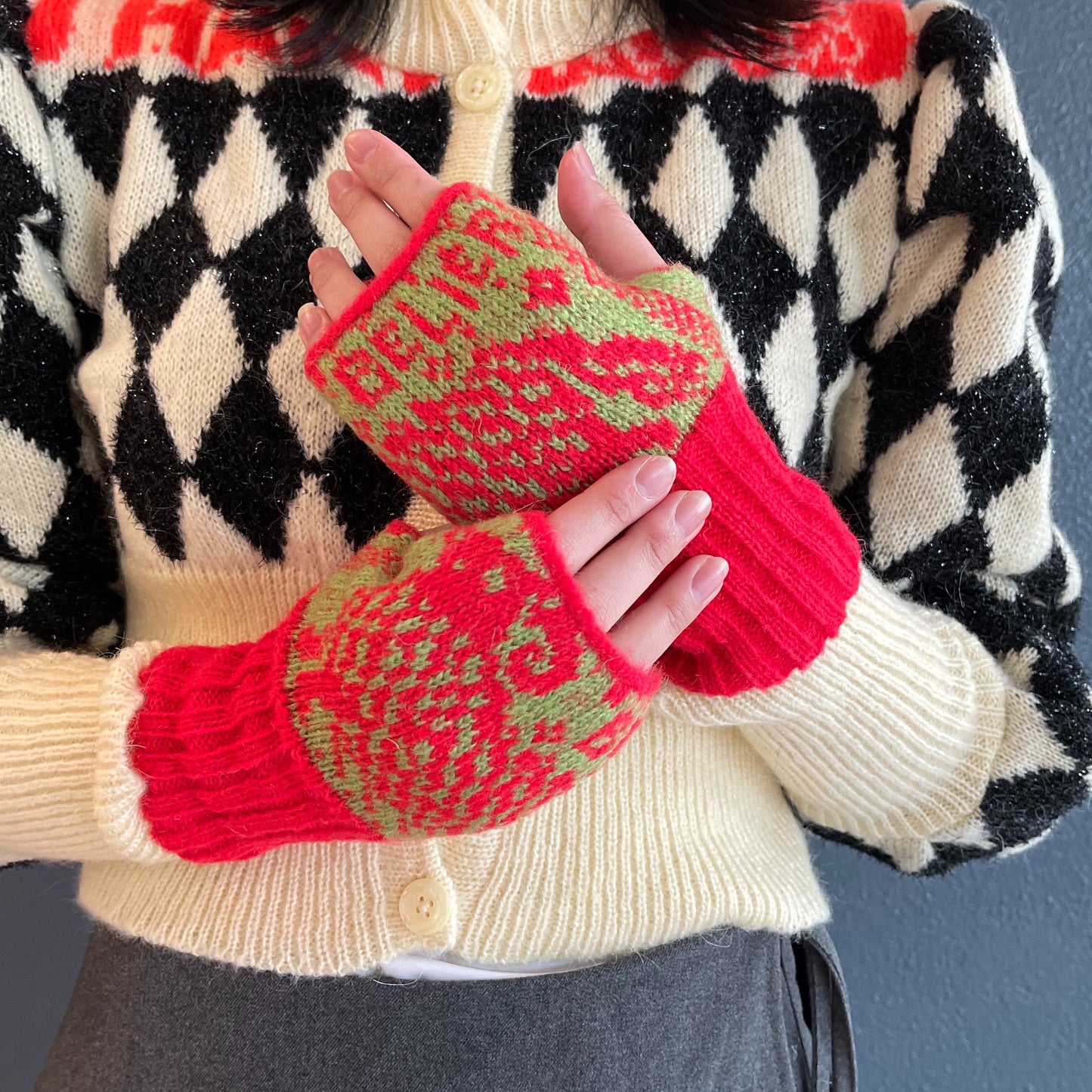 Mittens / Green & Red / ミトン