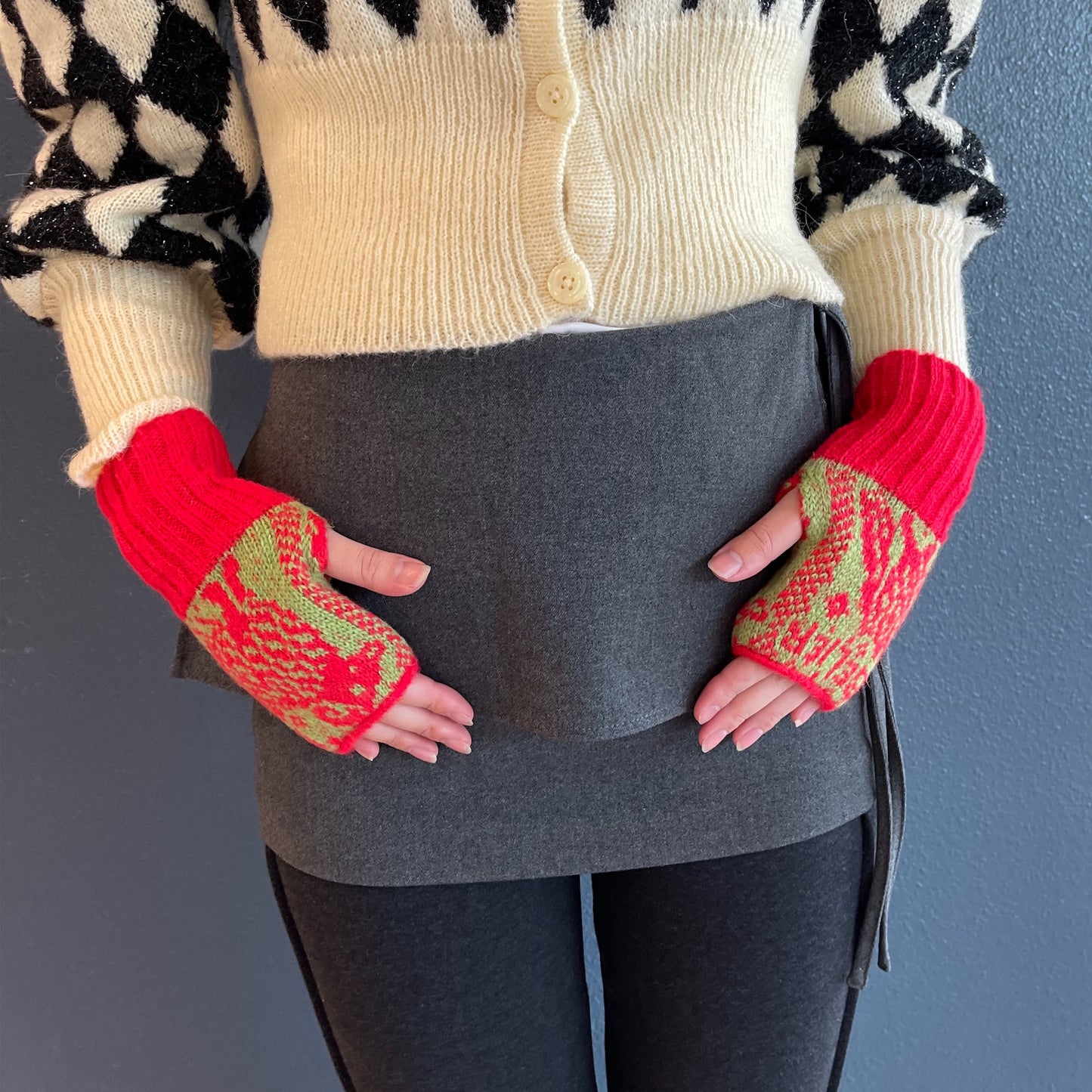 Mittens / Green & Red / ミトン