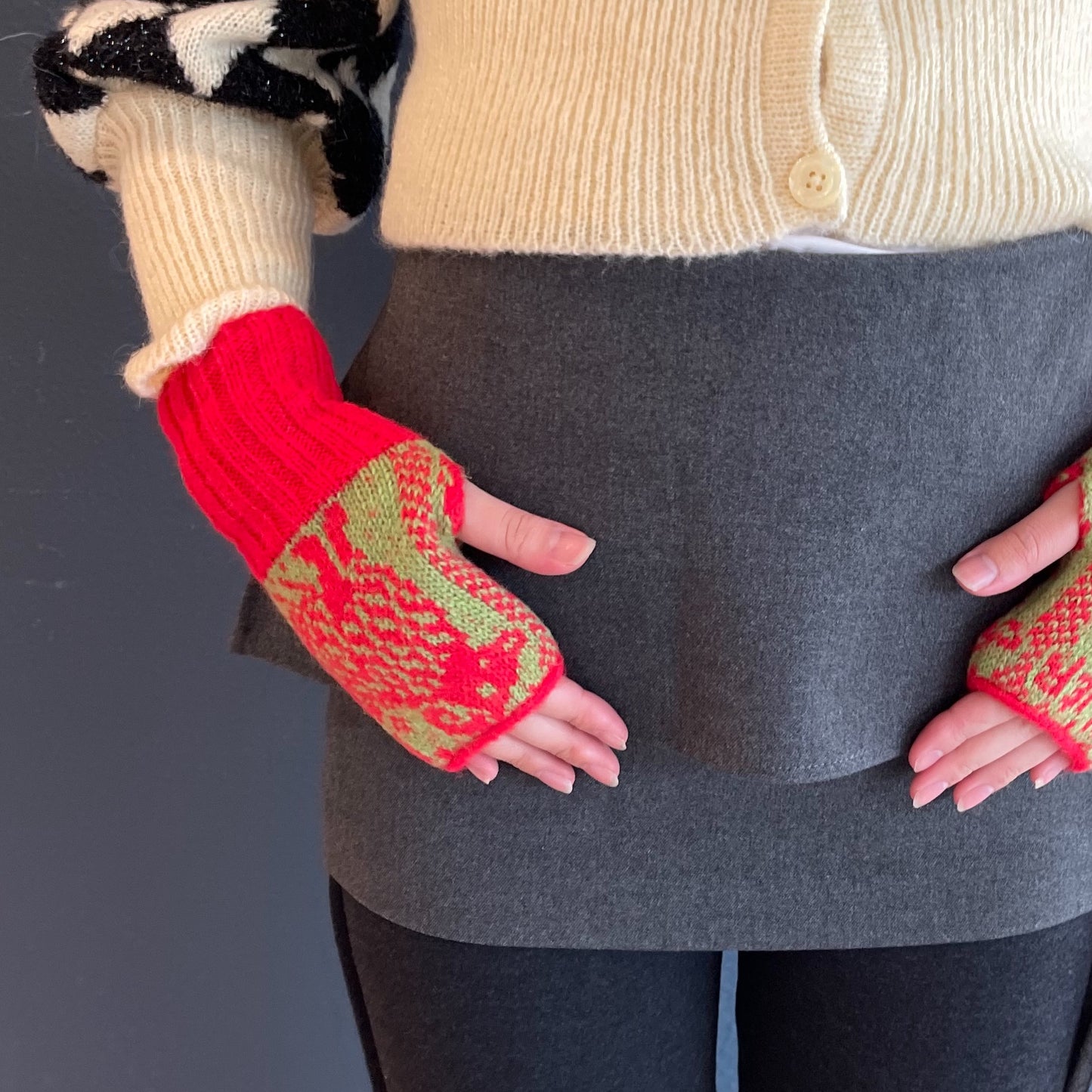 Mittens / Green & Red / ミトン