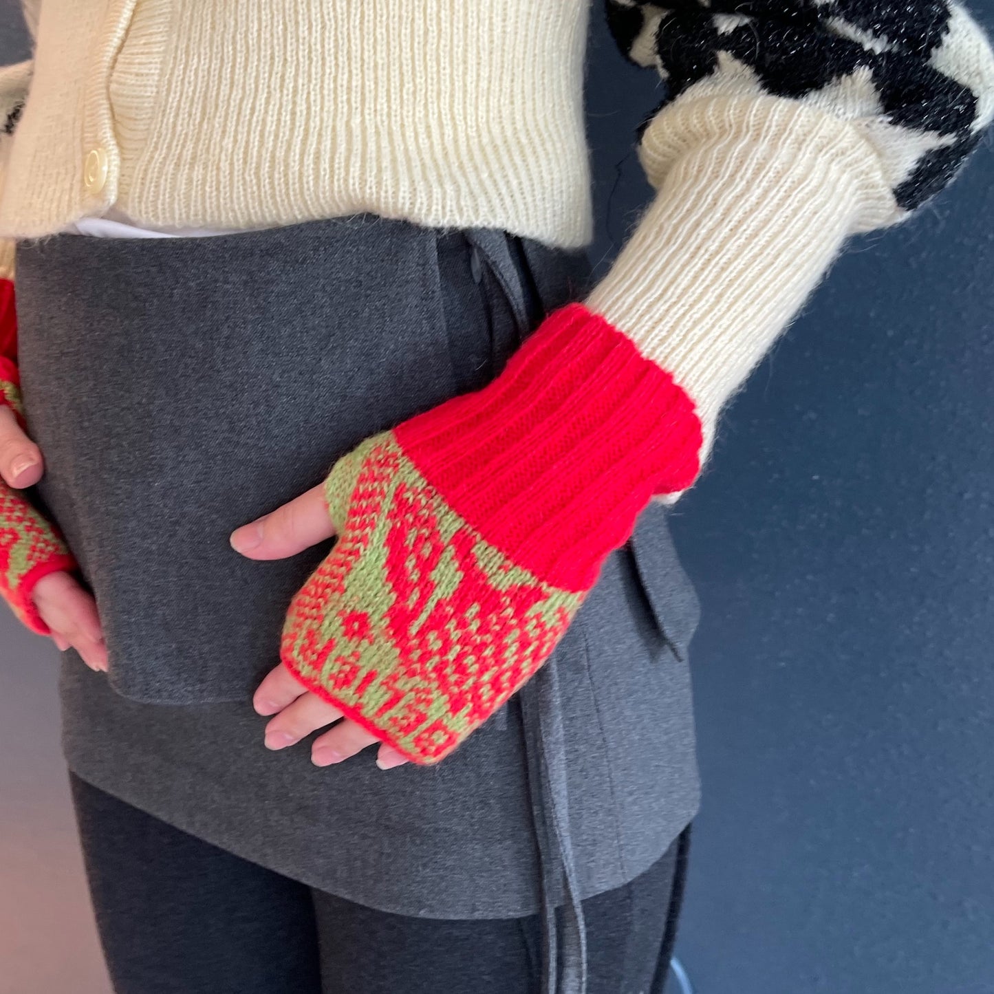 Mittens / Green & Red / ミトン