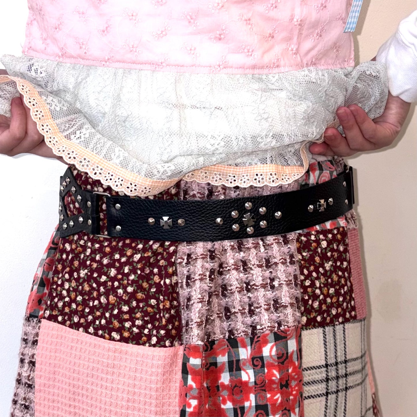 Dog coller studs belt / BLACK / スタッズベルト