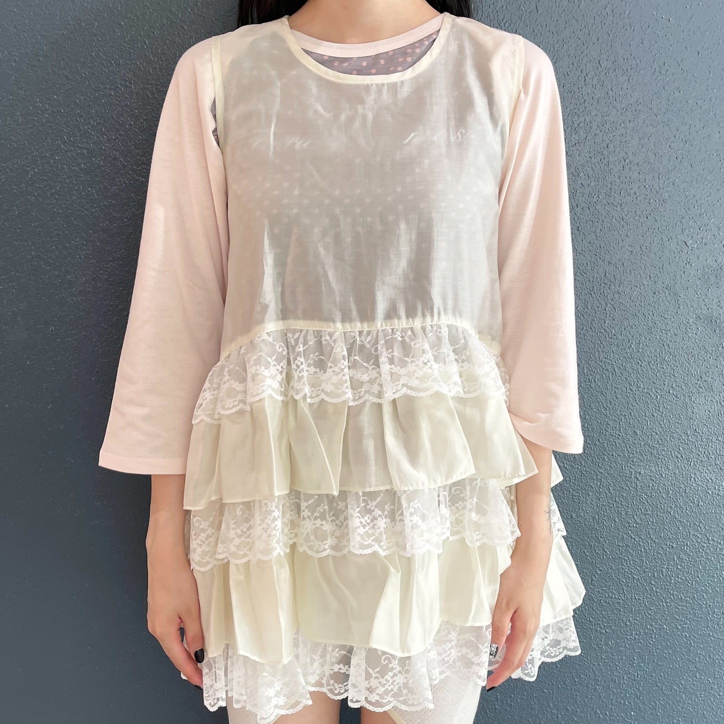 Odelia flapper dress / Cream / ベビードールドレス
