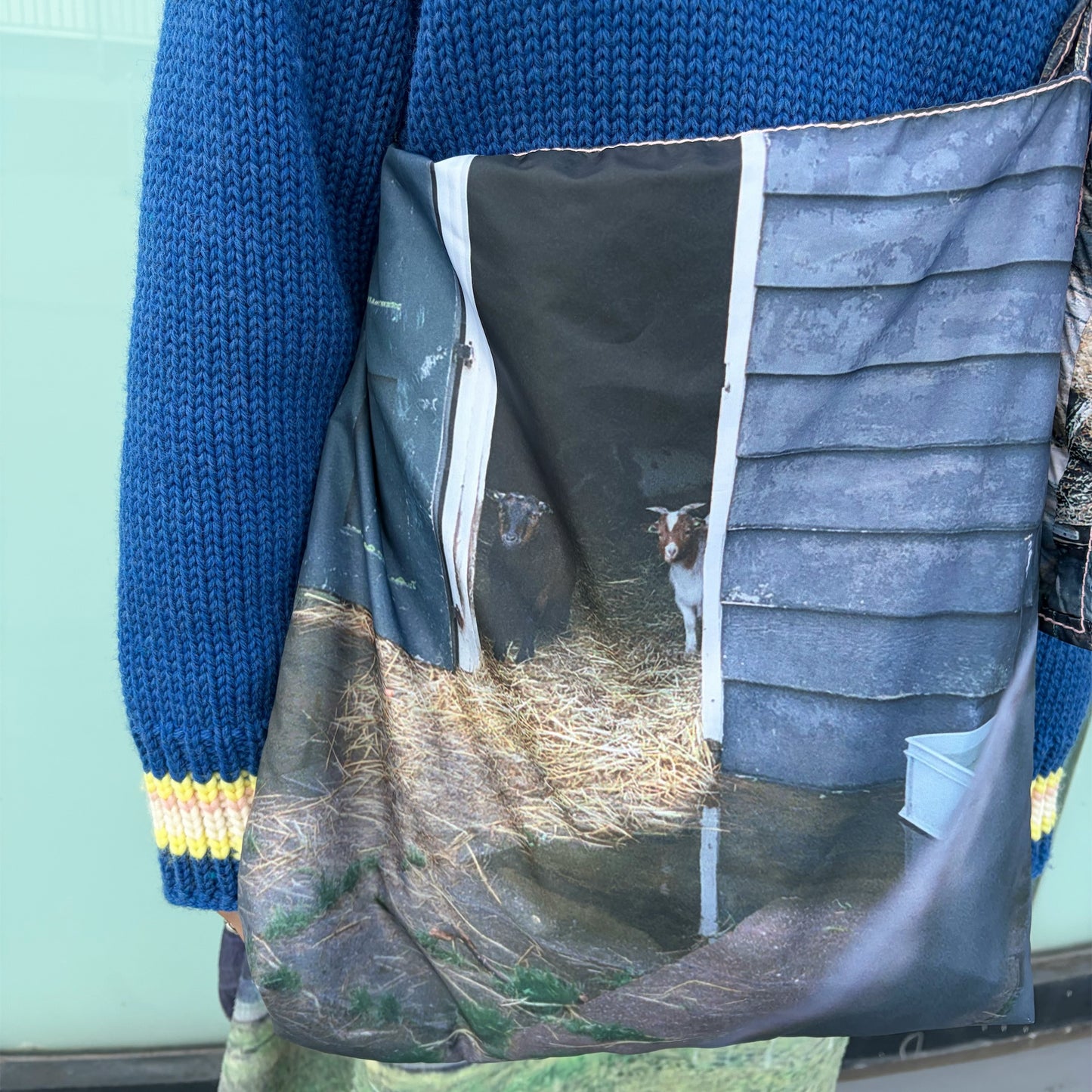 taffeta print shoulder bag / sheep x cow / タフタプリントショルダーバッグ