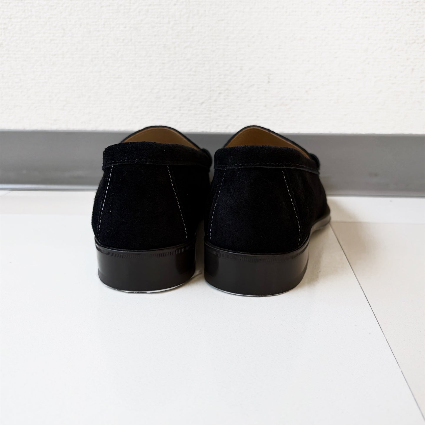 【SIIILON×HARUTA Memory Loafer】dangle heart / Piano Black / ベロアローファー