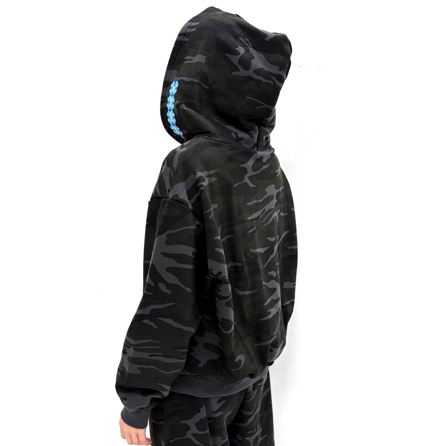 HIROMI X TSW Camo Zip Hoodie / Charcoal / カモフラージュダブルジップフーディー