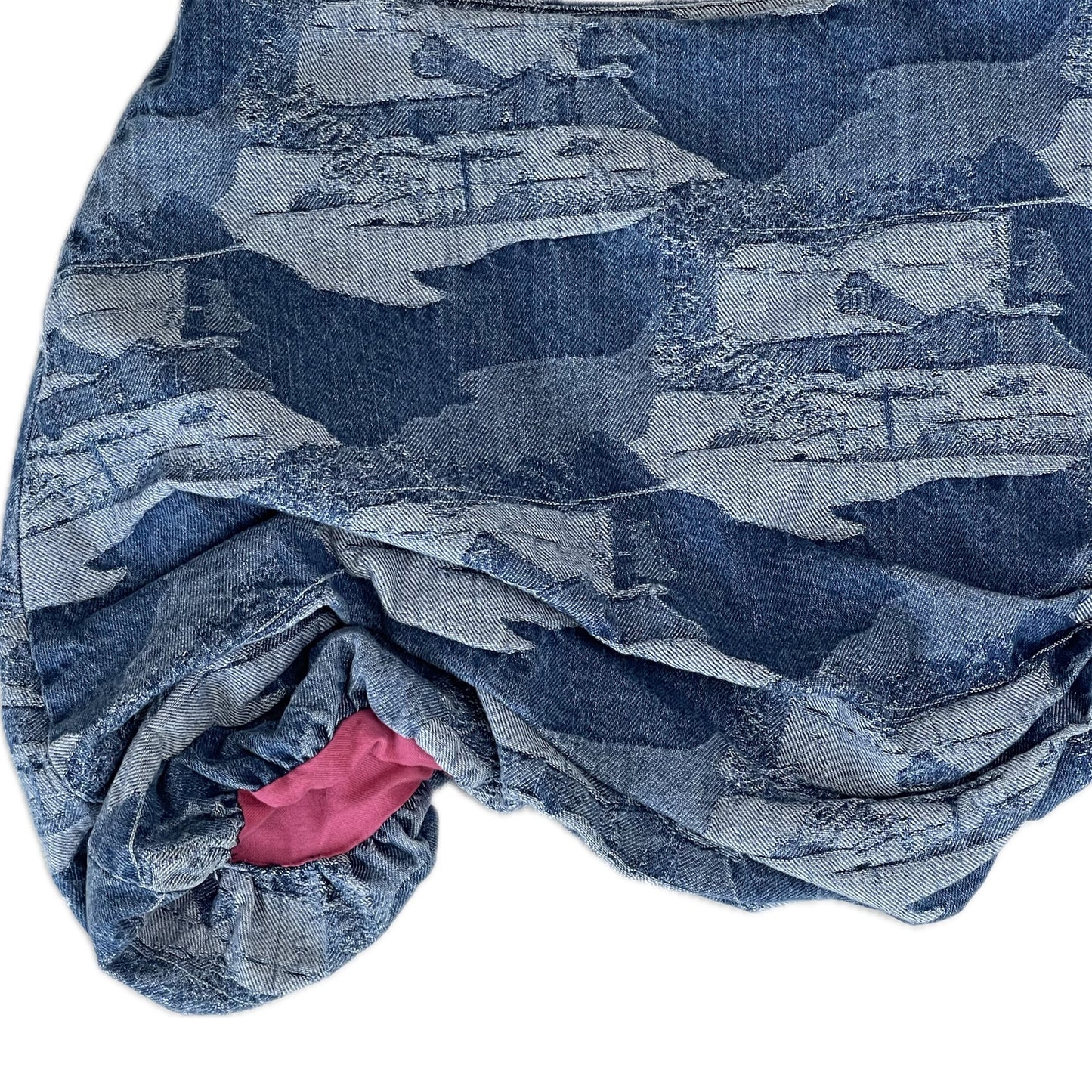TUCKED DENIM SKIRT / BLUE / タックデニムスカート