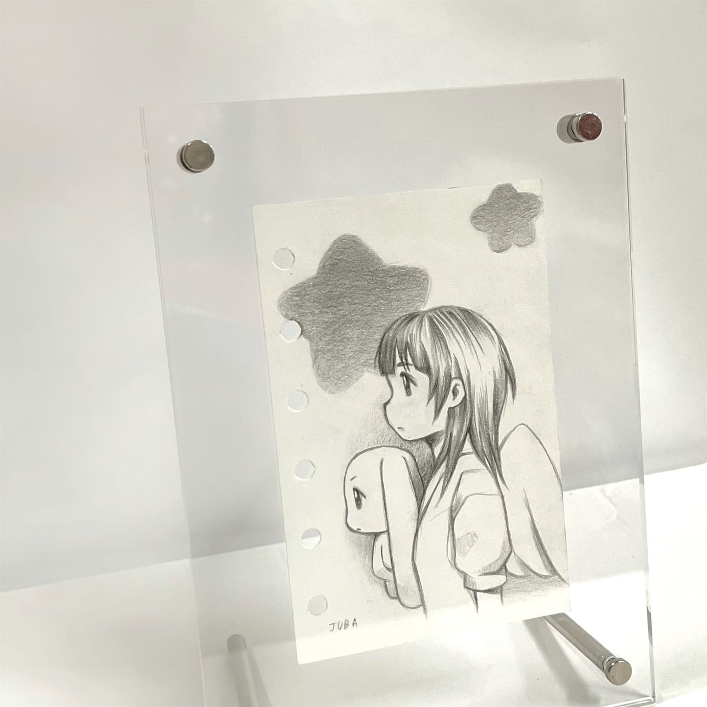 【JUBA】Tokki and a girl original drawing in frame / ドローイング