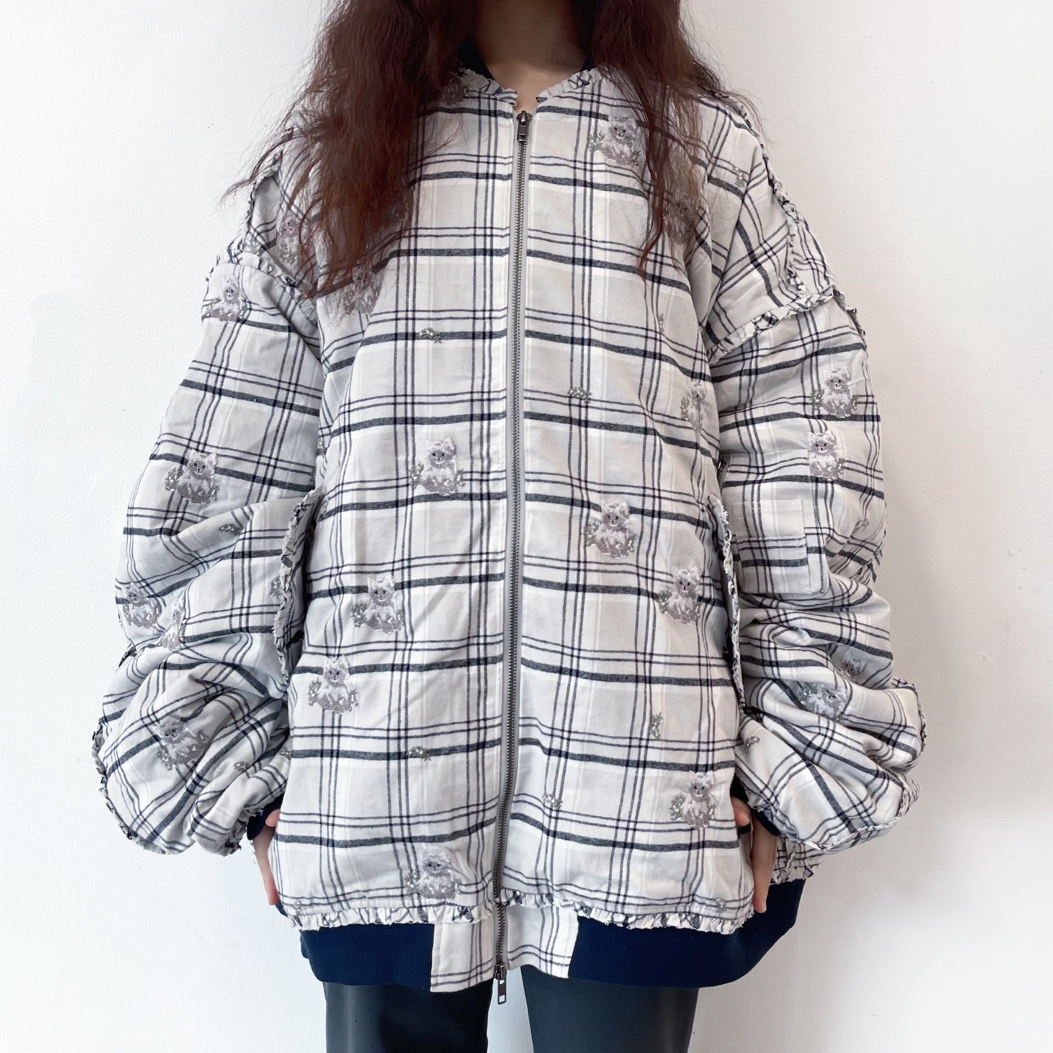 MINI FRILL MA-1 / GRAY / フリル刺繍ブルゾン | シープ / SHEEP