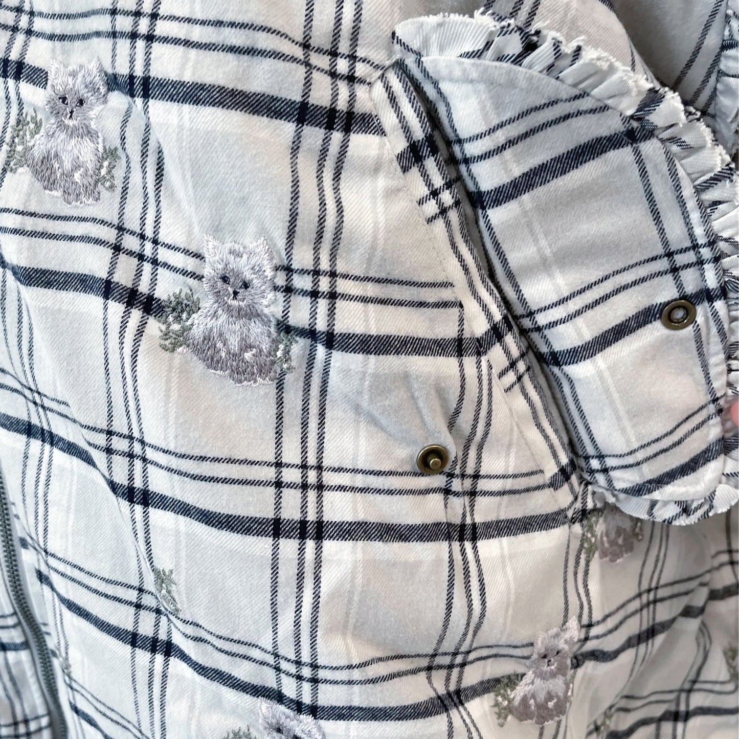 MINI FRILL MA-1 / GRAY / フリル刺繍ブルゾン