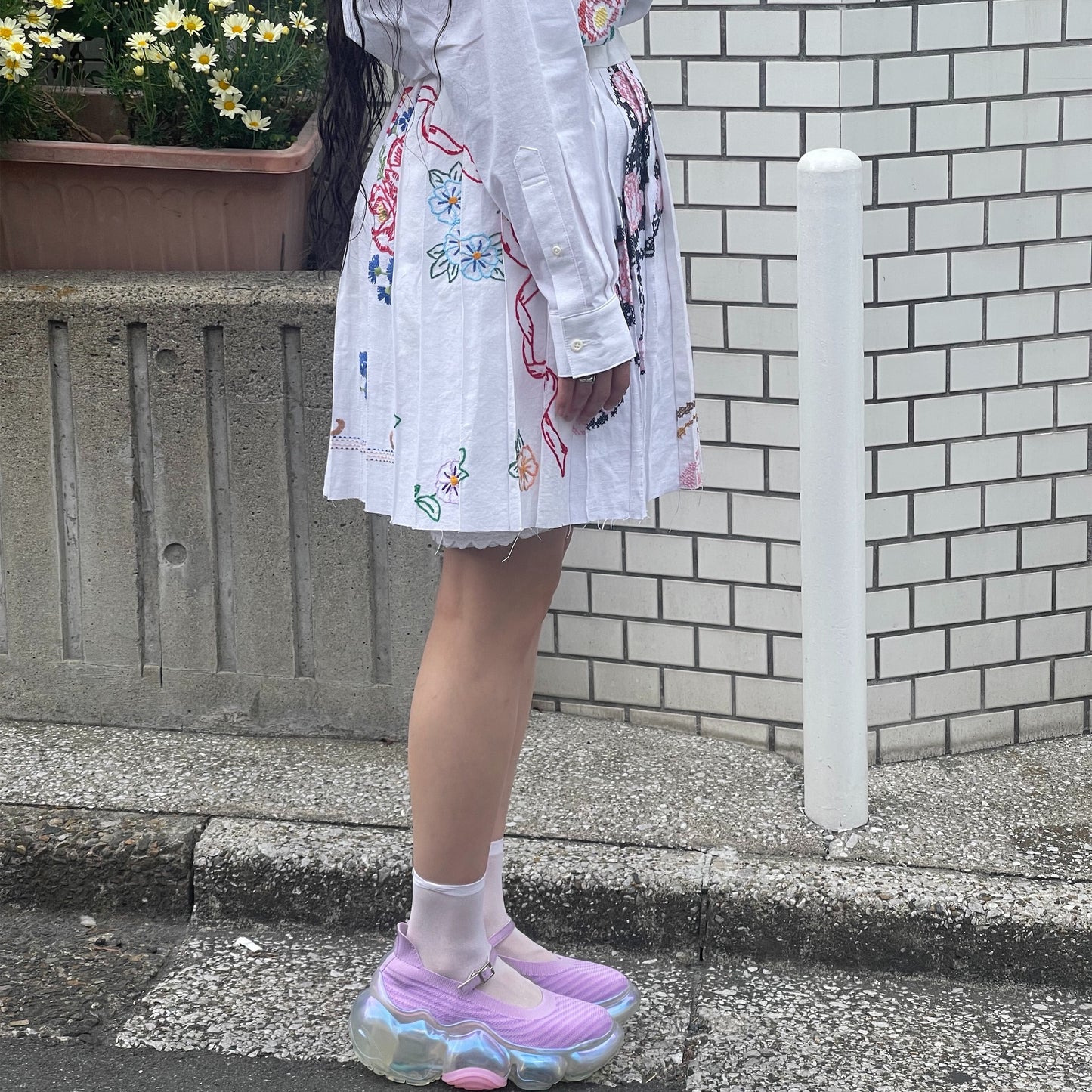 【SHEEP別注】TABLE CLOTH PLEATED SKIRT / テーブルクロスプリーツスカート
