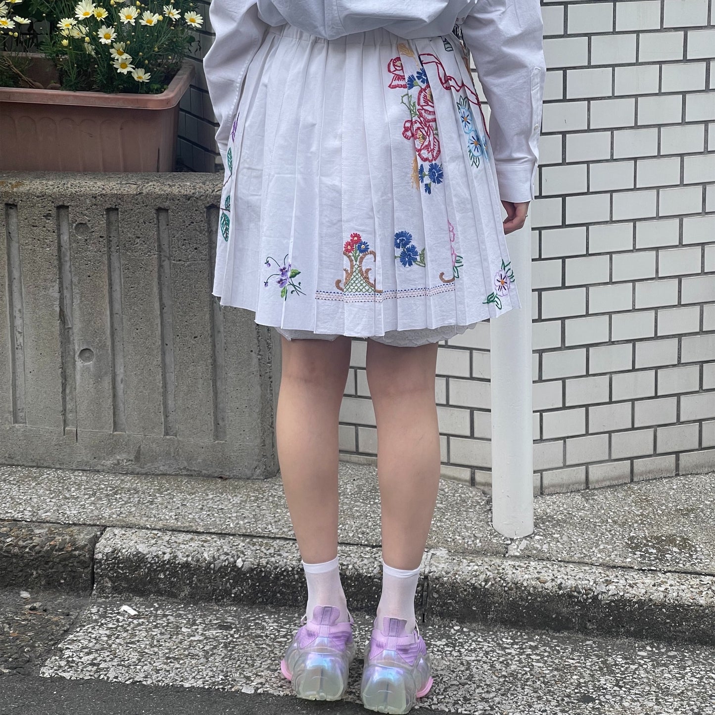 【SHEEP別注】TABLE CLOTH PLEATED SKIRT / テーブルクロスプリーツスカート