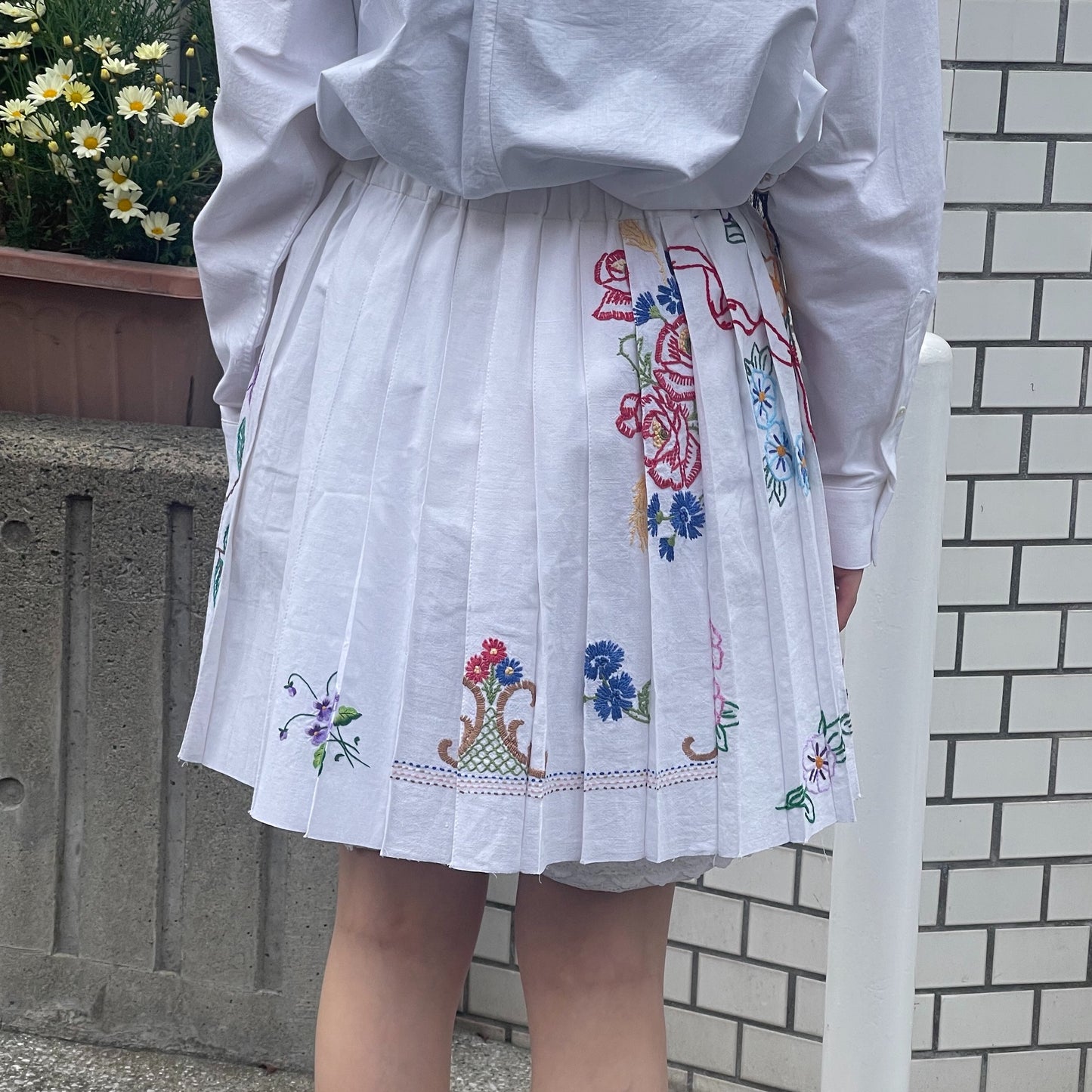 【SHEEP別注】TABLE CLOTH PLEATED SKIRT / テーブルクロスプリーツスカート