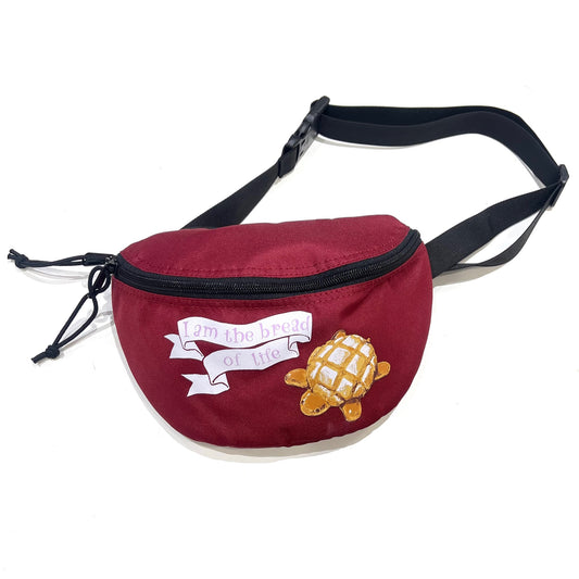 I'M THE BREAD WAIST BAG / WINE / グラフィックプリントウェストバッグ