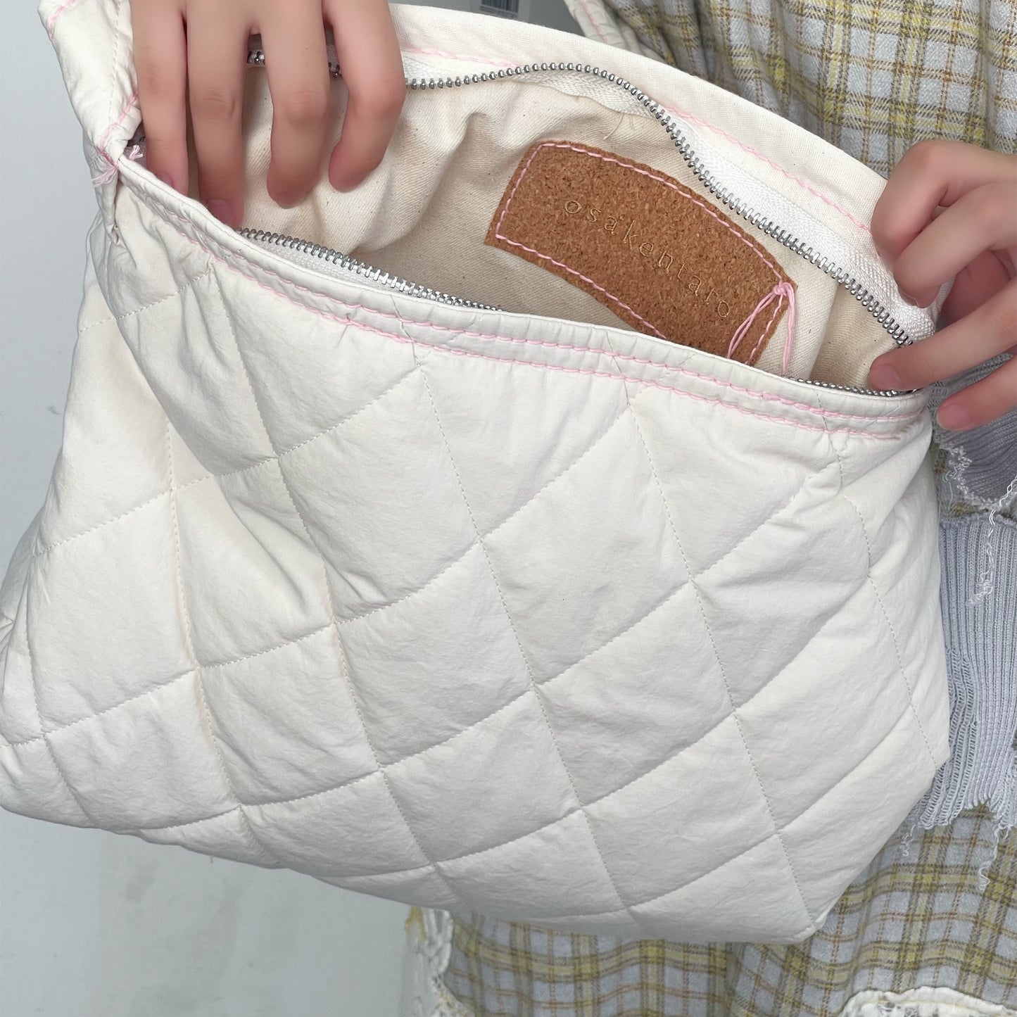 quilting shoulder bag / pink / キルティングショルダーバッグ