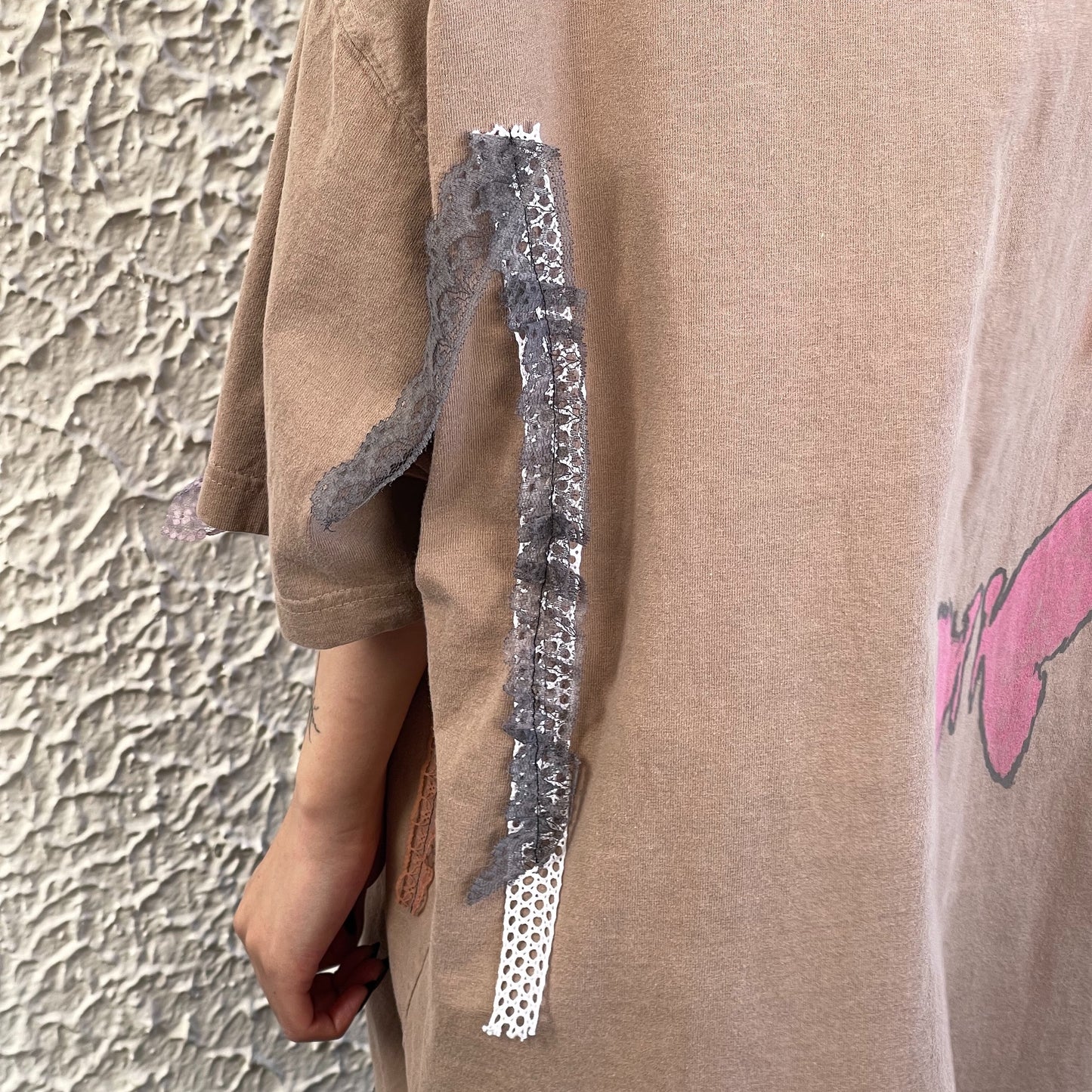 【trust teji 】Short sleeve tee dress+ / Brown / ショートスリーブTシャツ