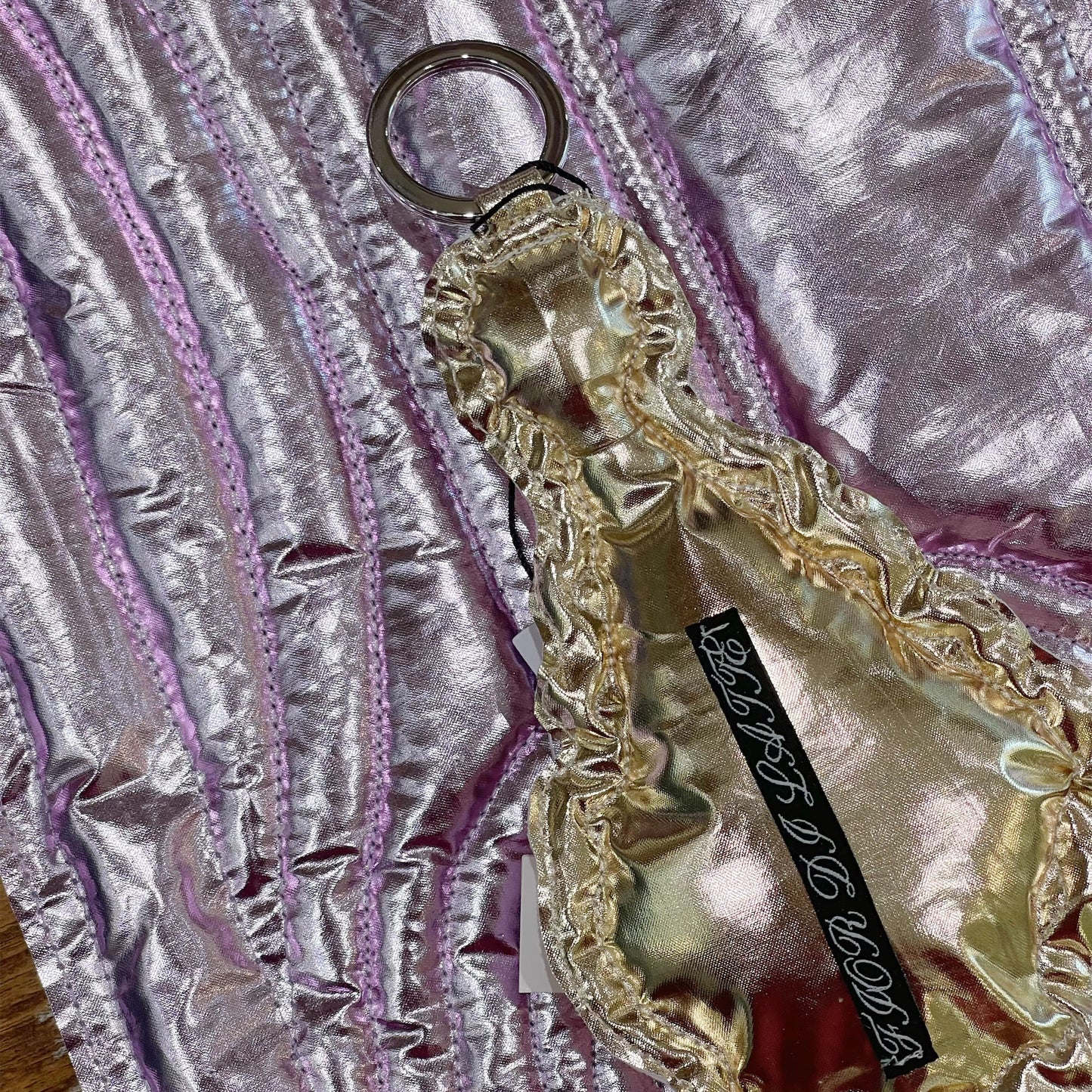 CHANDELIER KEYCHAIN / GOLD / キルティングキーホルダー