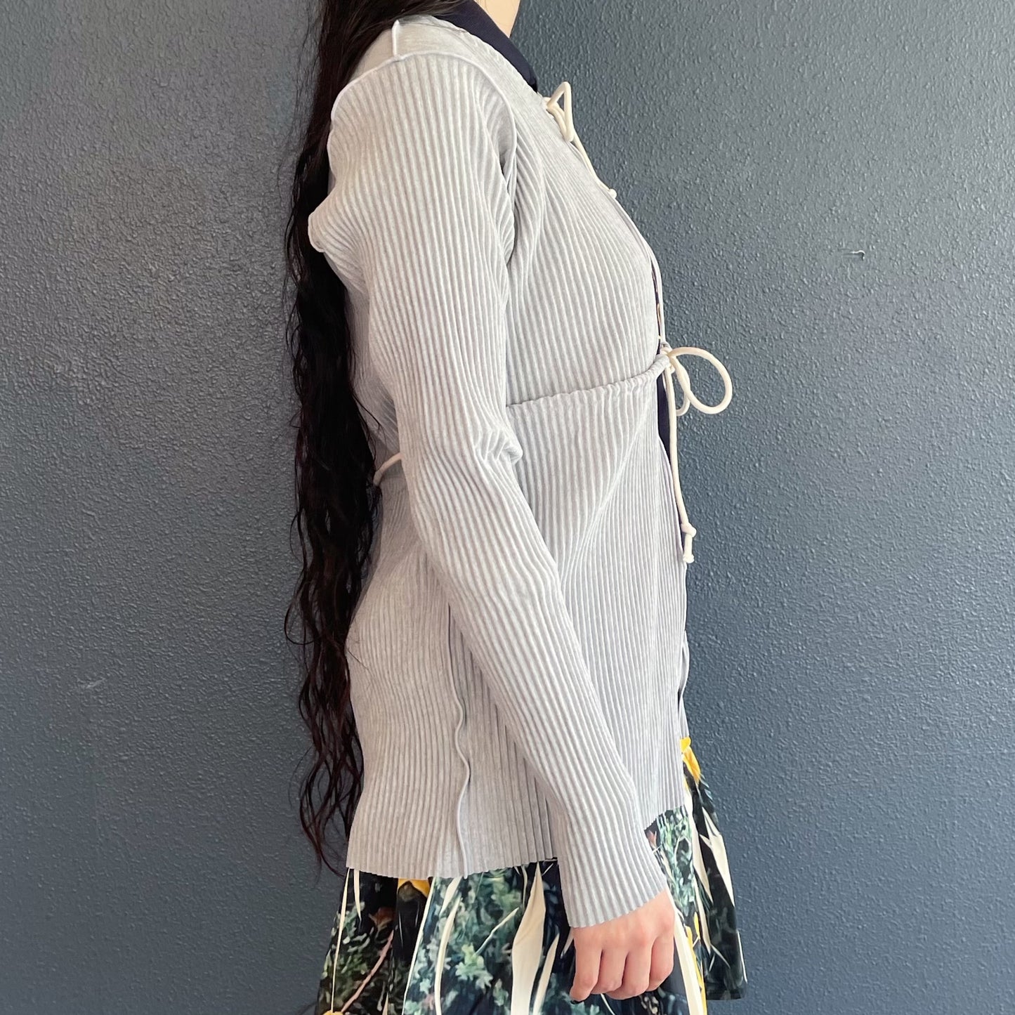 CRISP ROPE CARDIGAN / GRAY / クリスプロープカーディガン