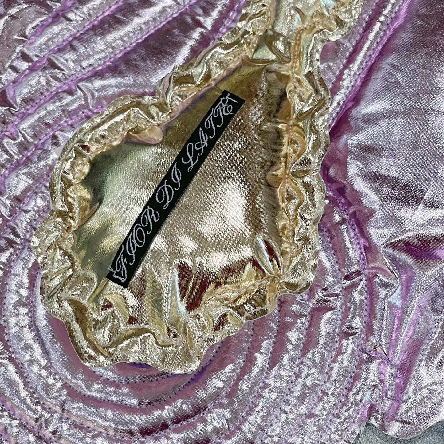 CHANDELIER KEYCHAIN / GOLD / キルティングキーホルダー