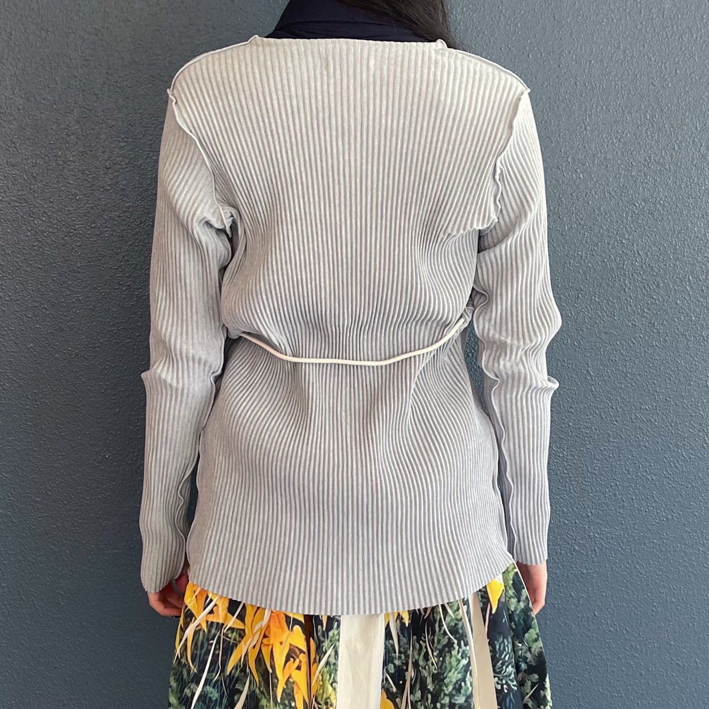 CRISP ROPE CARDIGAN / GRAY / クリスプロープカーディガン