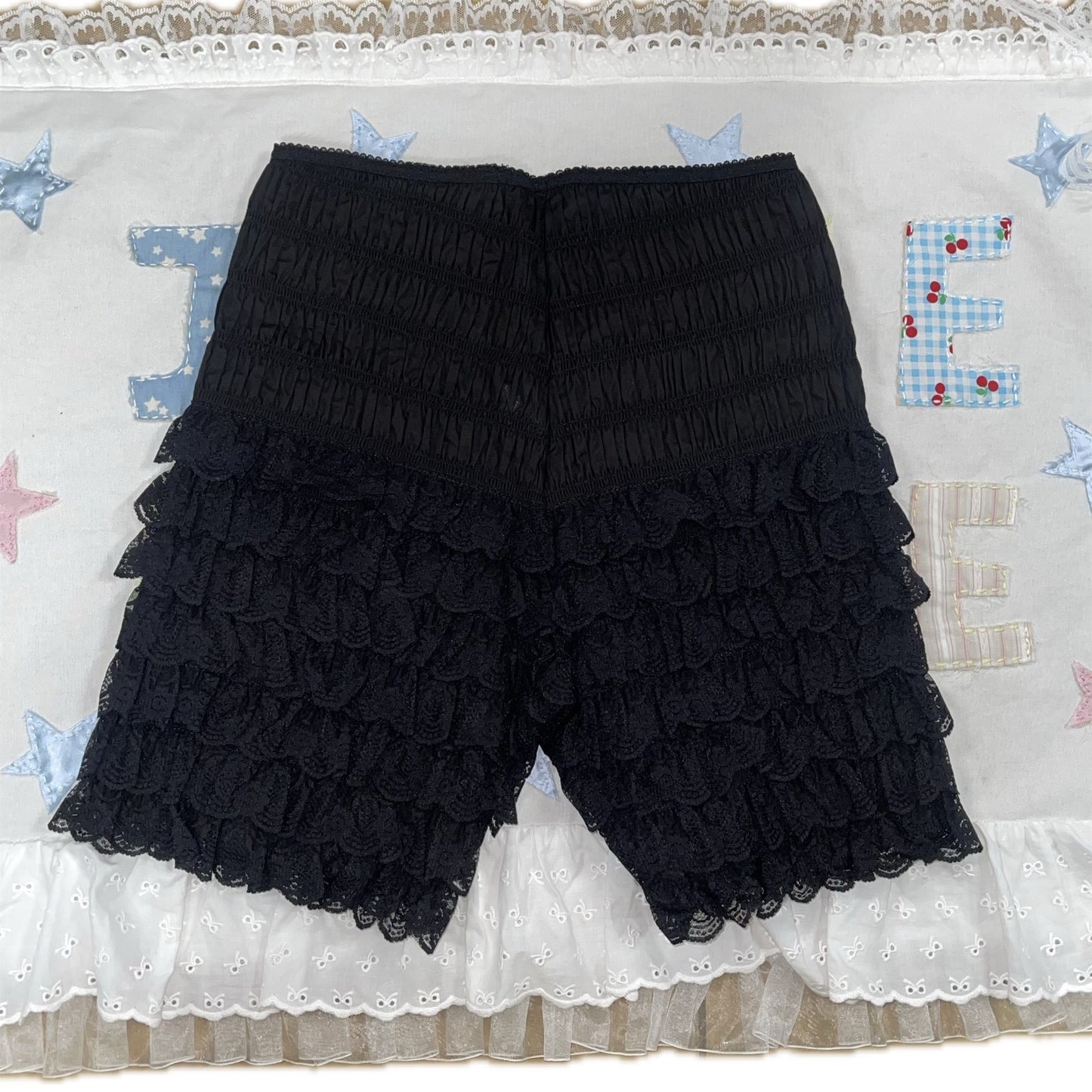Nell biker shorts / Black / フリルレースショーツ