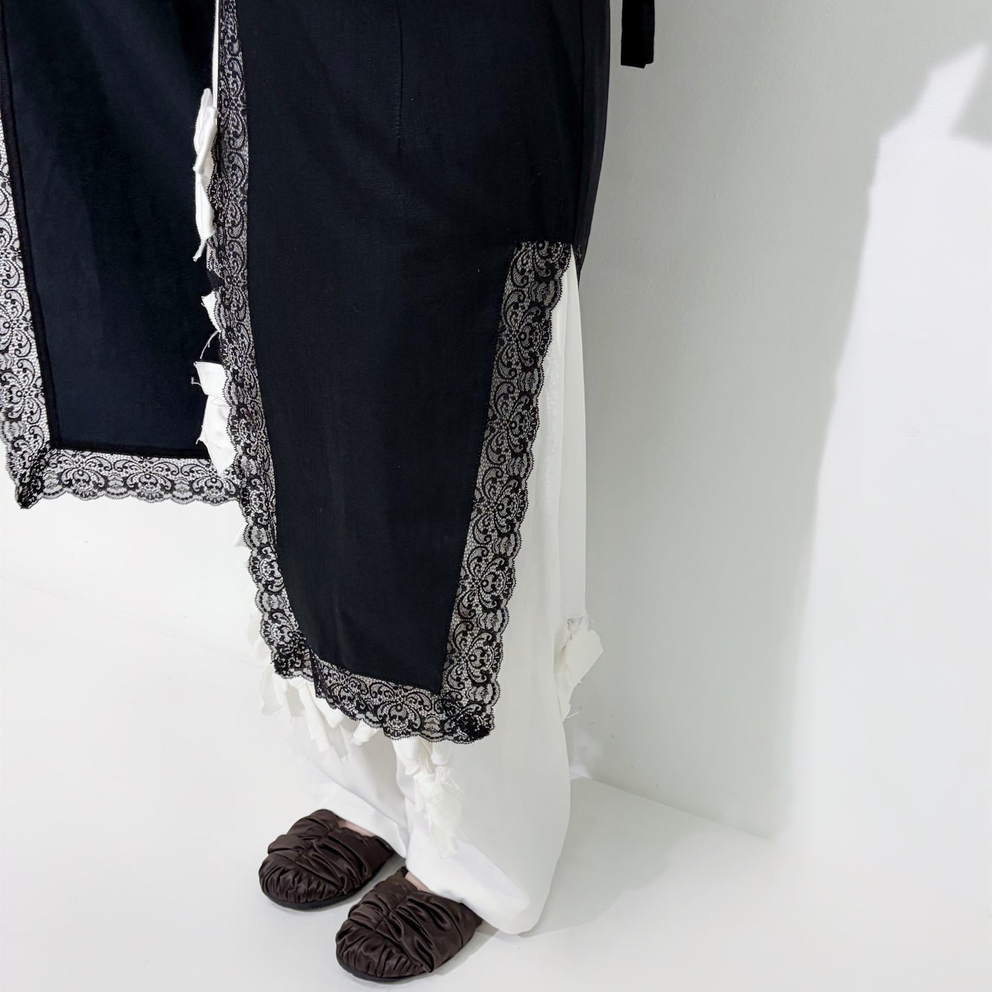Cotton wrap skirt / Black / ラップスカート