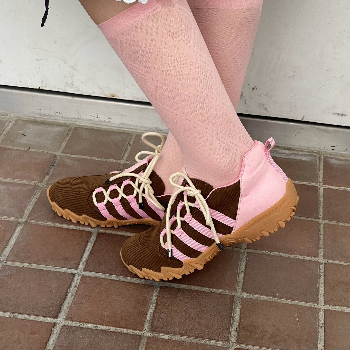Double Bow / Brown Cord / yushokobayashiスニーカー