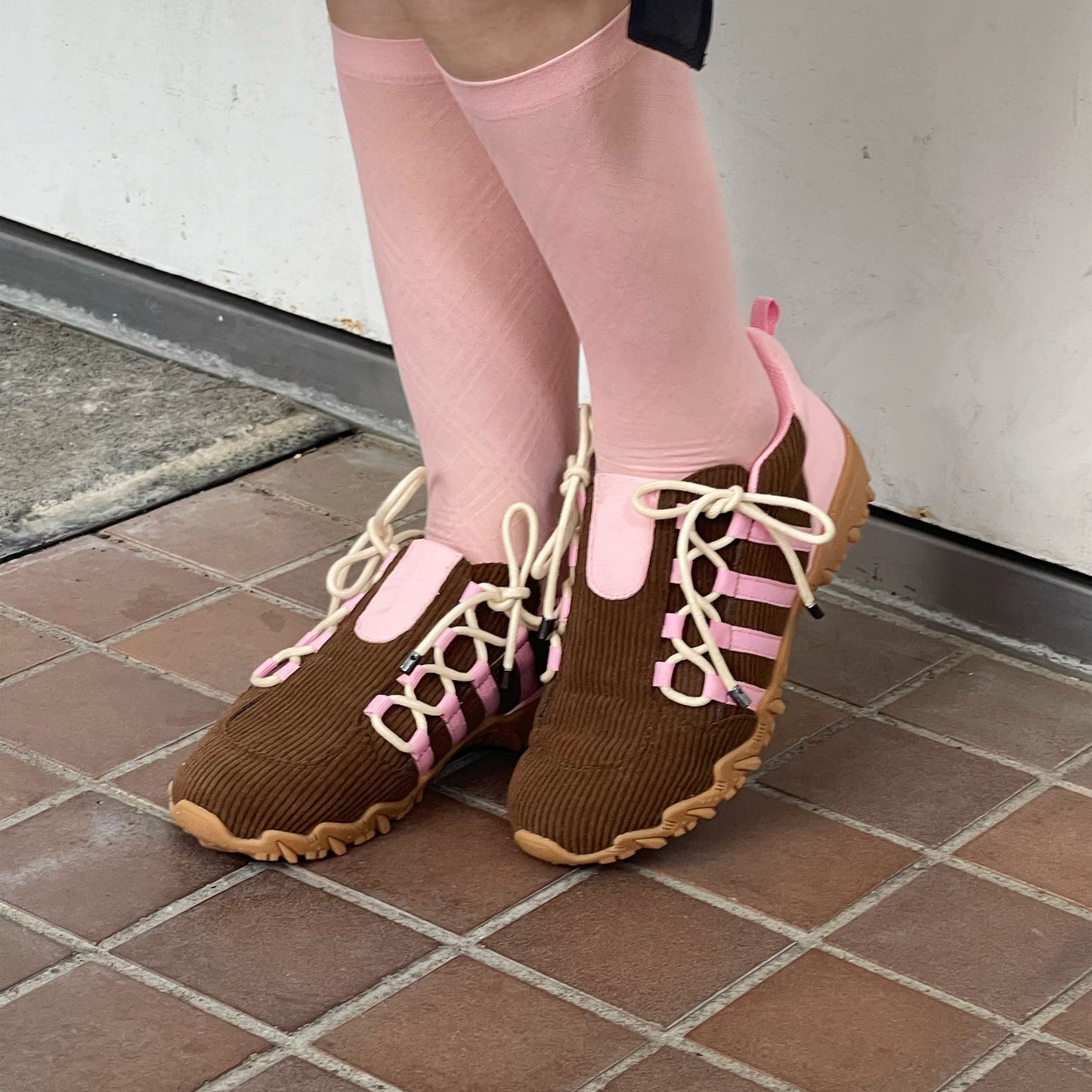 Double Bow / Brown Cord / yushokobayashiスニーカー