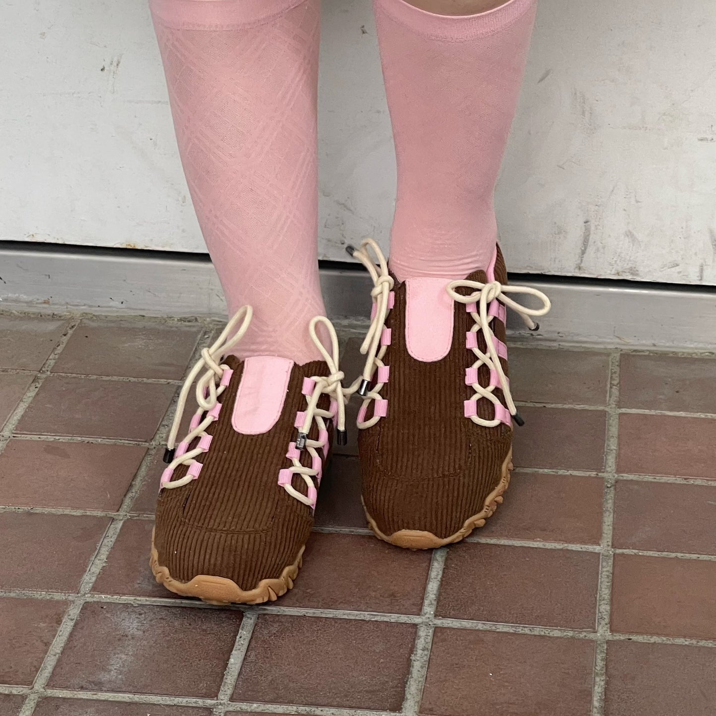 Double Bow / Brown Cord / yushokobayashiスニーカー