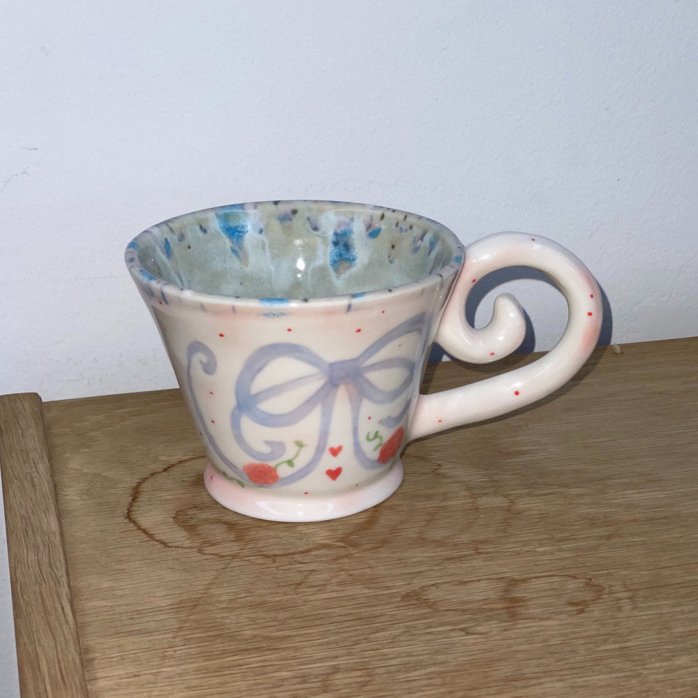 Sora ribbon rose mug / リボンローズマグカップ