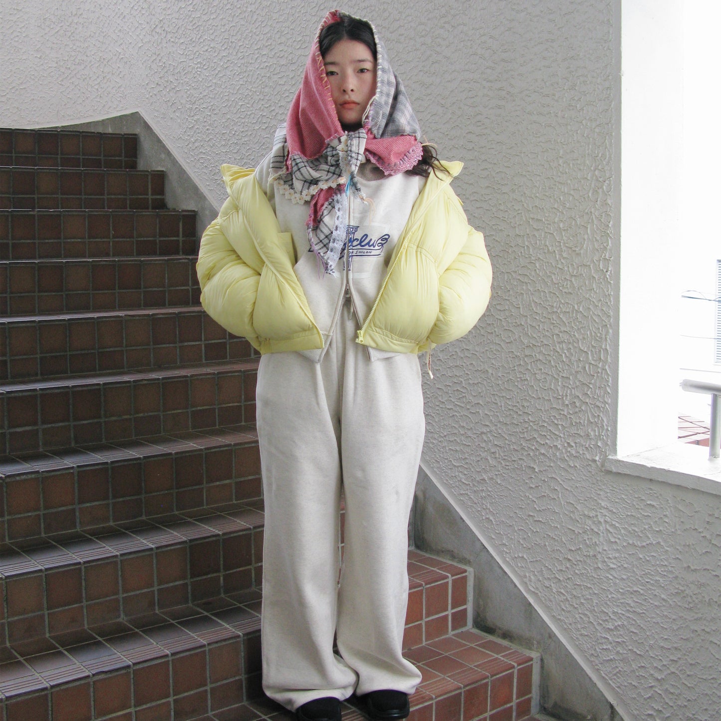 Old dog club hoodie / FROST ECRU / ダブルジップフーディー