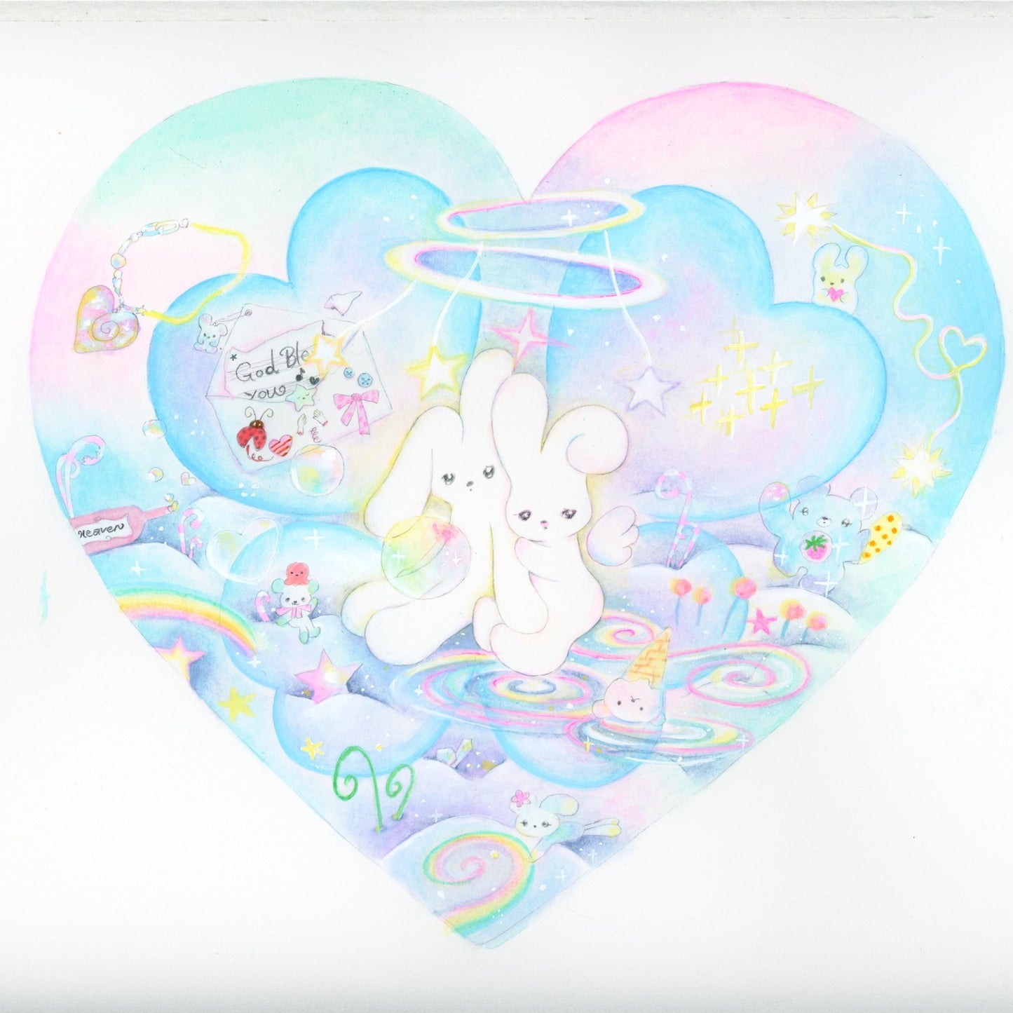 【plasticpeco】Bubble Wish / クッションフレームアート