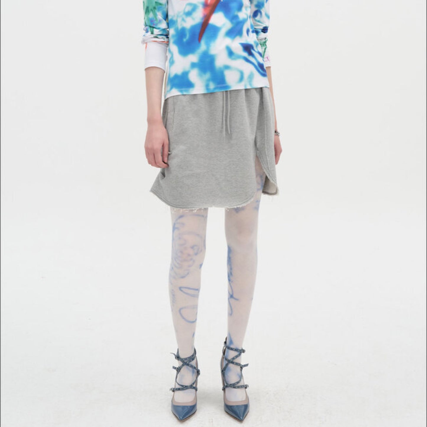 Drift Tights / Blue / グラフィックタイツ