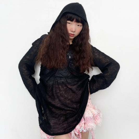 KNICKERS KNIT / BLACK / ランジェリーニットドレス