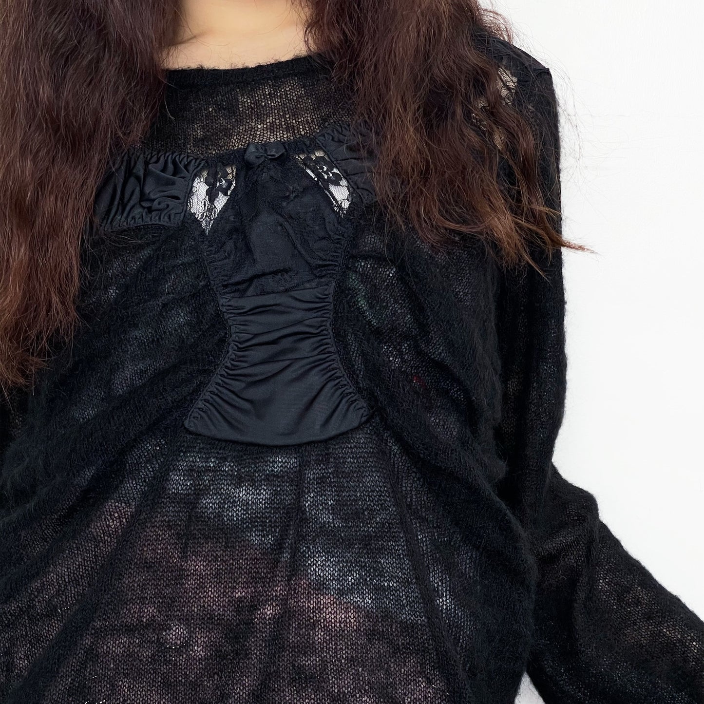 KNICKERS KNIT / BLACK / ランジェリーニットドレス