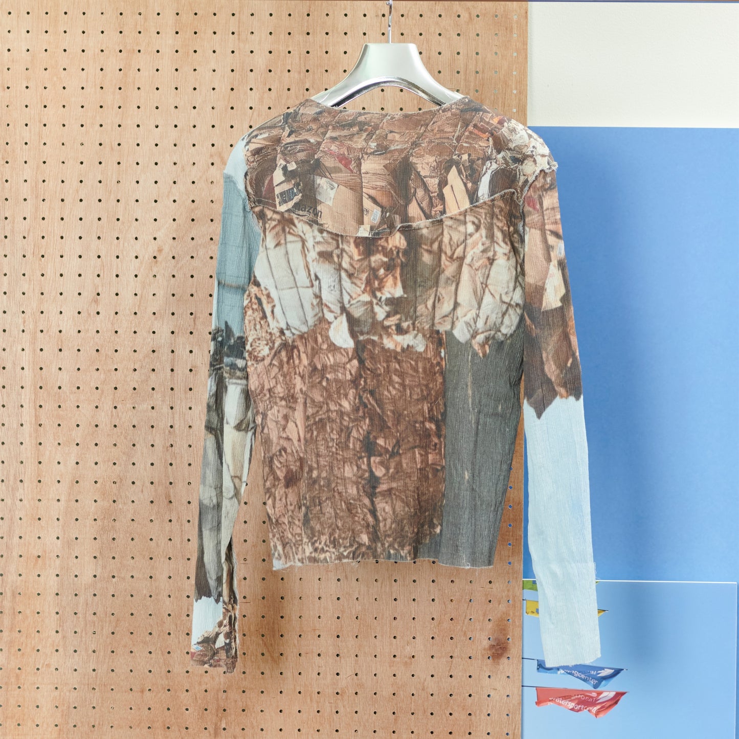 GRAPHIC YORYU LONG SLEEVE TEE / SKY WASTE / グラフィック楊柳トップ