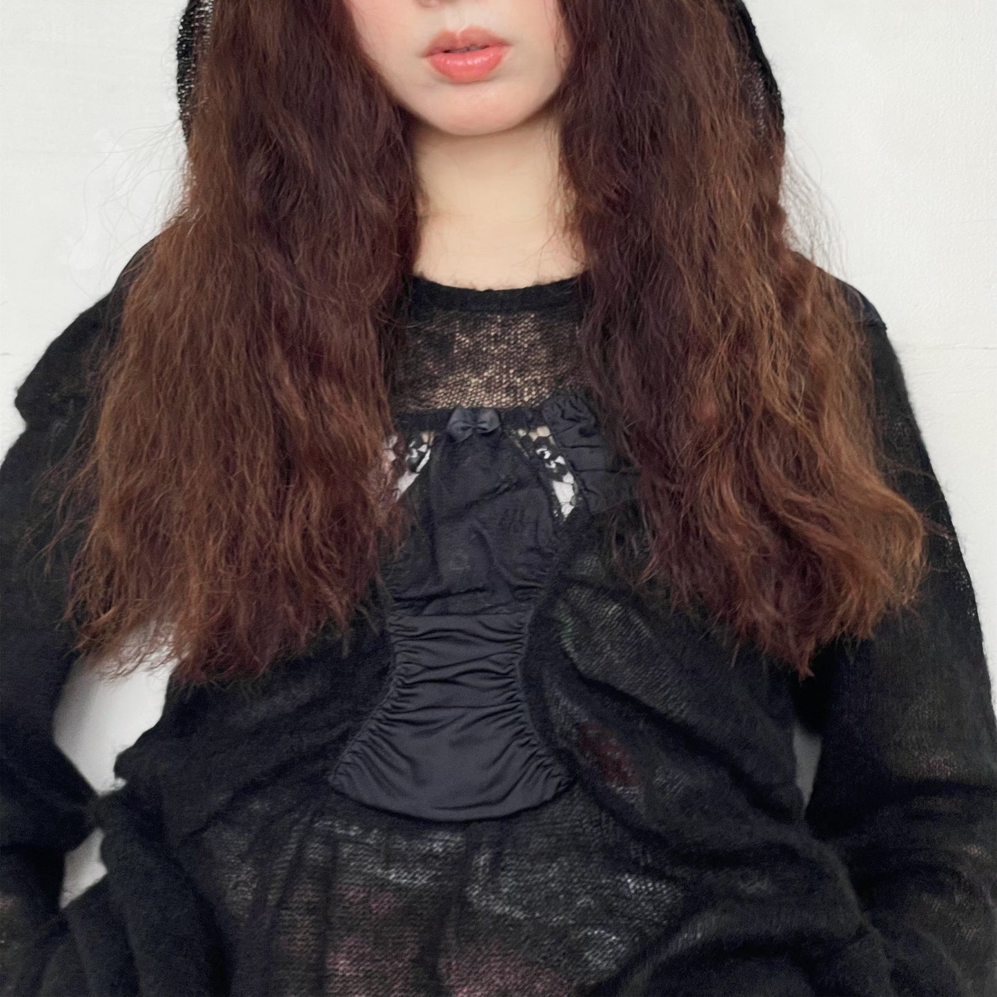 KNICKERS KNIT / BLACK / ランジェリーニットドレス