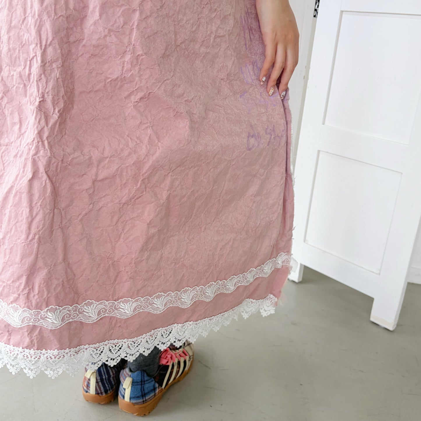 Drawing skirt / Pink / ドローイングスカート