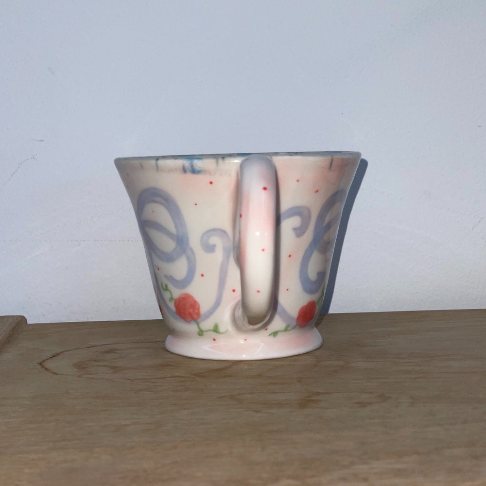 Sora ribbon rose mug / リボンローズマグカップ