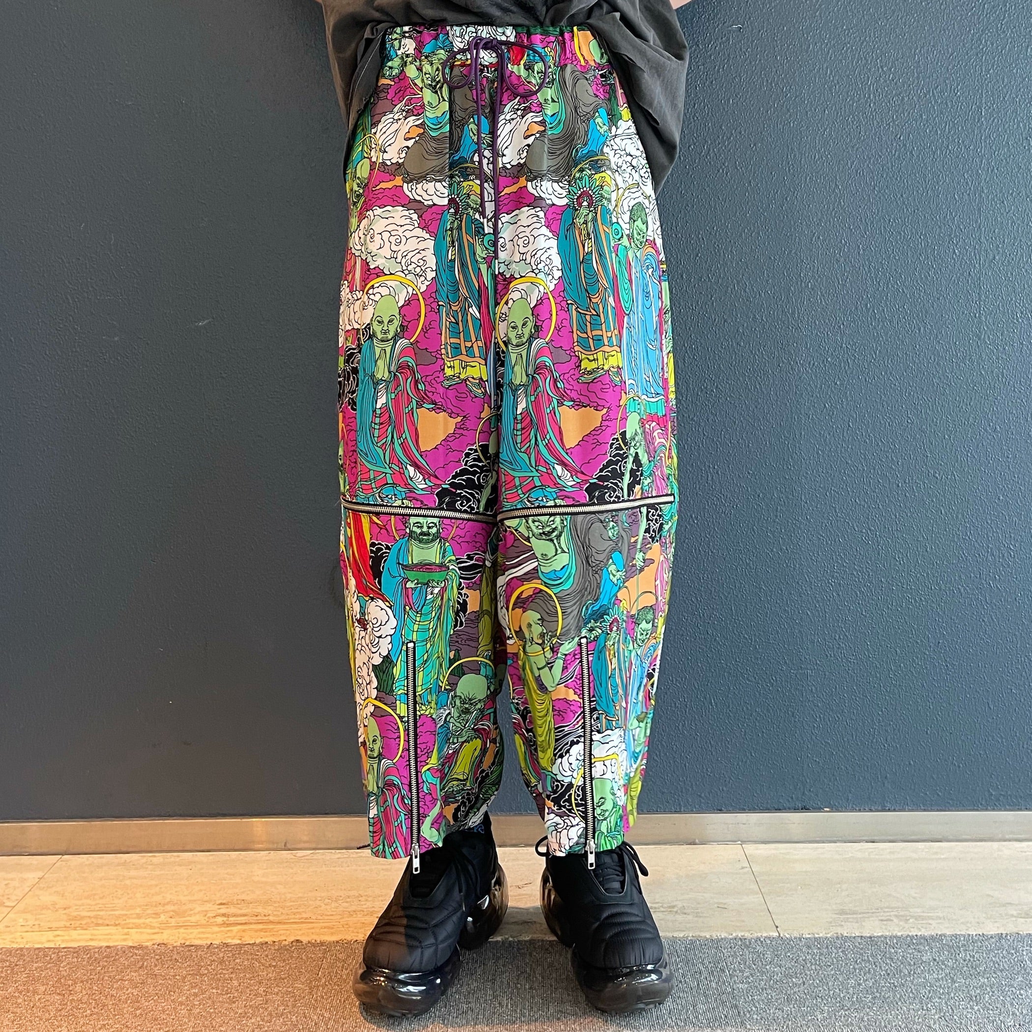 LOOSE FIT ZIP PANTS / BUDDHA / プリントジップアップパンツ | シープ / SHEEP | KIDILL