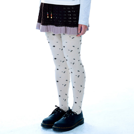 RUSTIC FLOWER STOCKING / IVORY / ラスティックフラワーストッキング