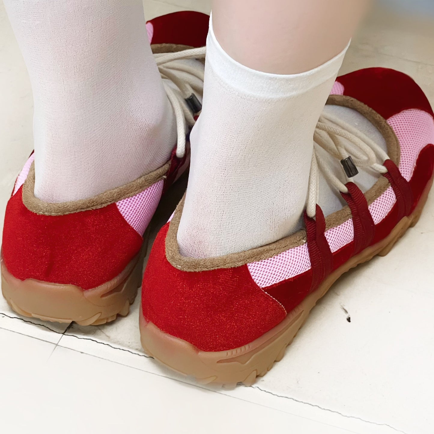 Turn / Red x Pink / yushokobayashiシューズ