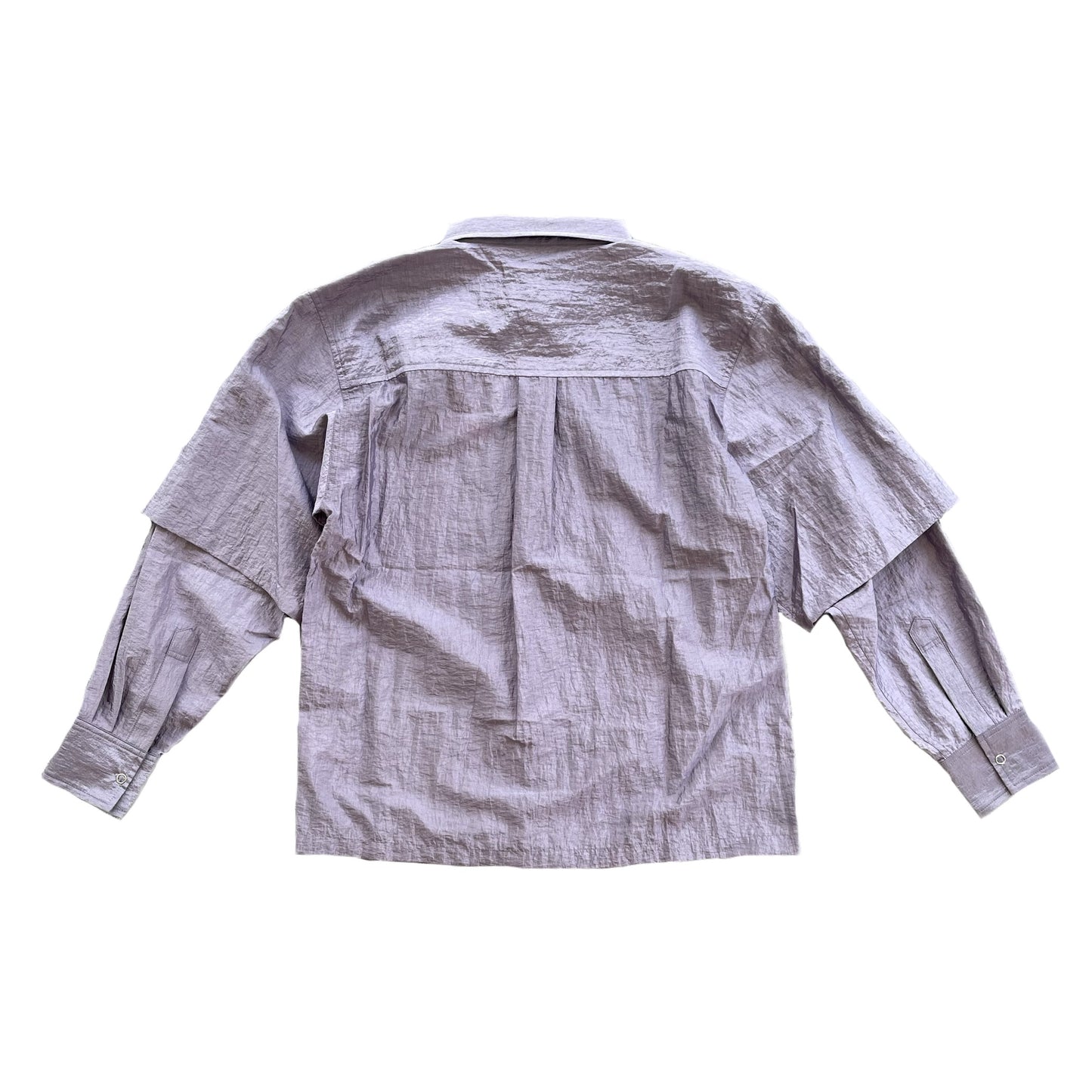 kotohayokozawa / LAYERED SHIRT / PURPLE / ナイロンシャツ