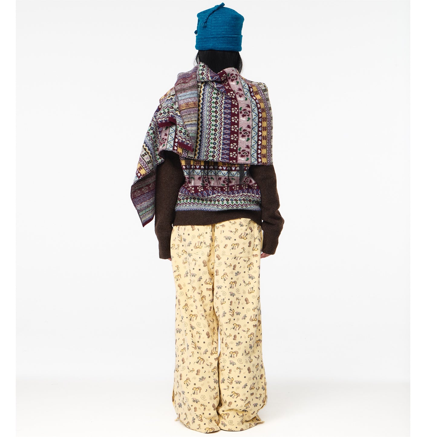 COTTAGE KNIT CARDIGAN / BROWN / ニットカーディガン