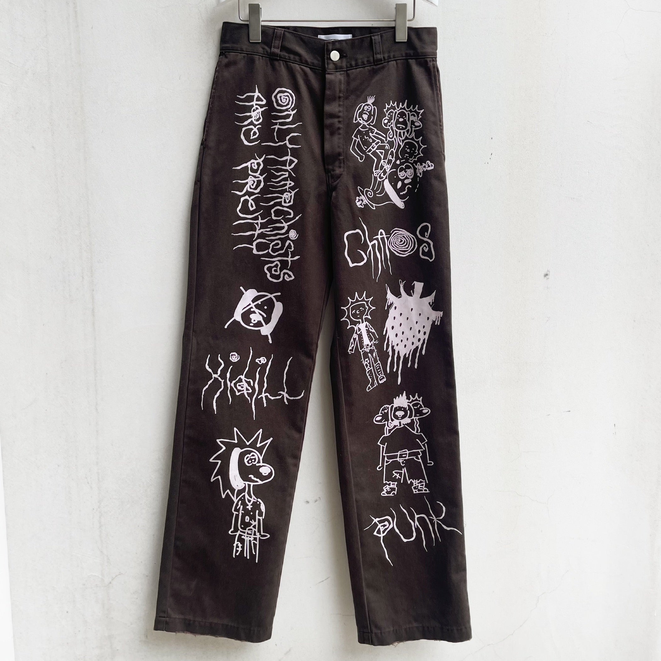 ANARCHY WORK PANTS / BROWN / グラフィックワークパンツ【Brett