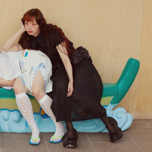 Volume Skirt / Black x Silver / ボリュームスカート