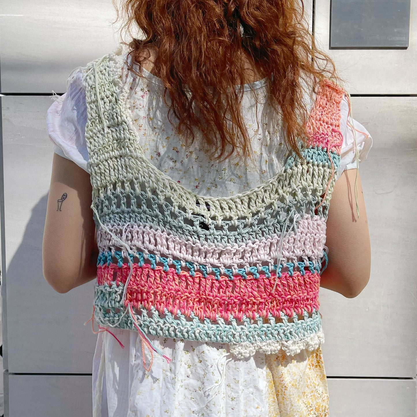 Doll crochet vest / Mix / ドールクロシェベスト